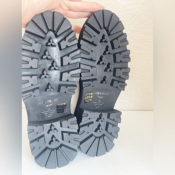 Zadig & Voltaire boots Semy Chelsea Ride platform combat Boot cream New 38/7 - Picture 14 of 17